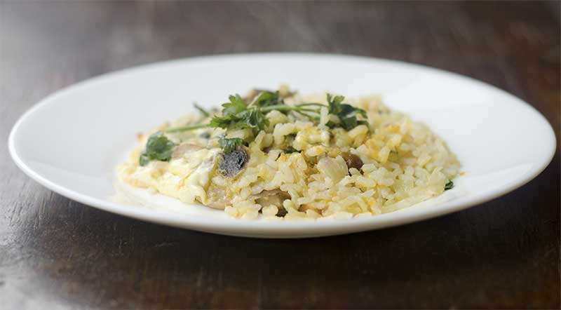 Jose Mier risotto recipe on plate