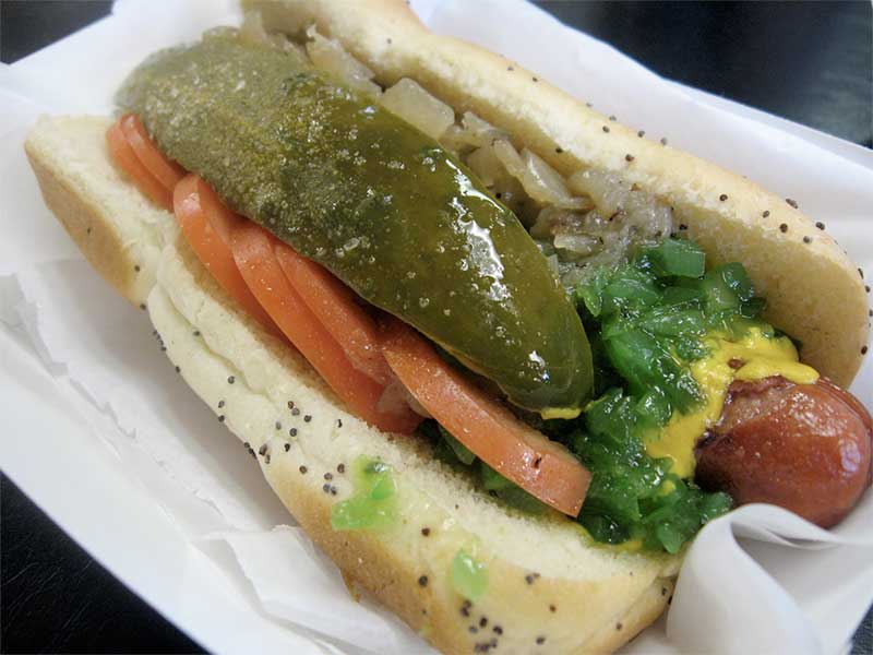 Jose Mier fave Chicago dog at Sun Valley's Hound Dog