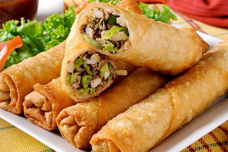 spring rolls on plate chef jose mier