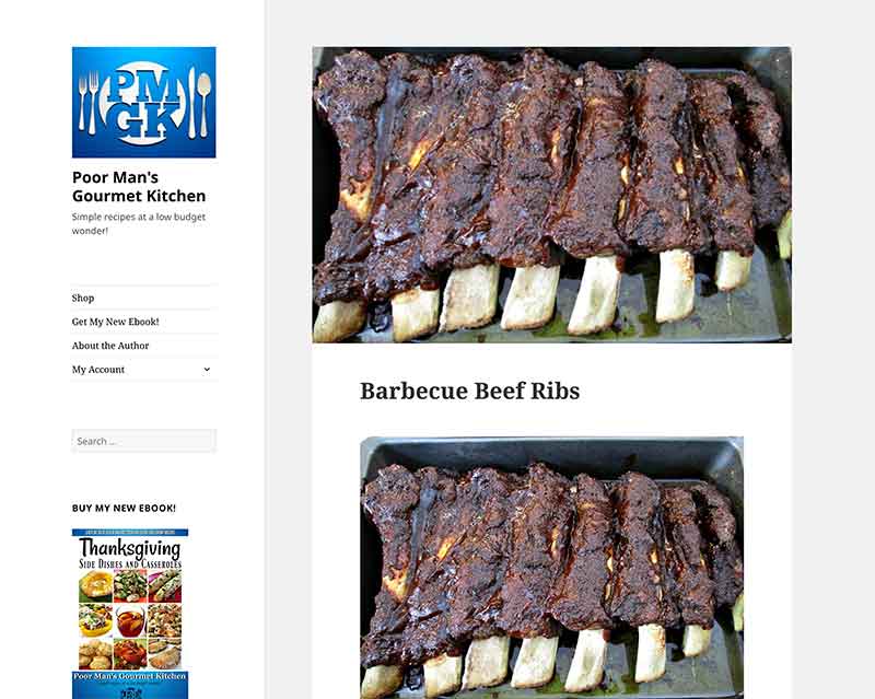 Beef Ribs site screenshot Jose Mier Sun Valley