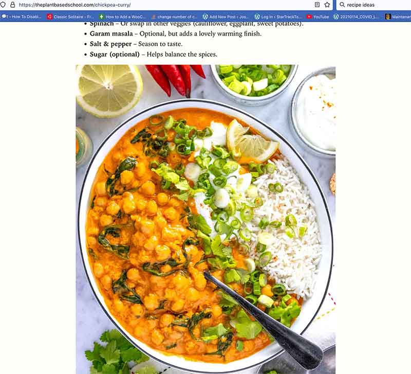 Chickpea curry site Jose Mier Sun Valley CA