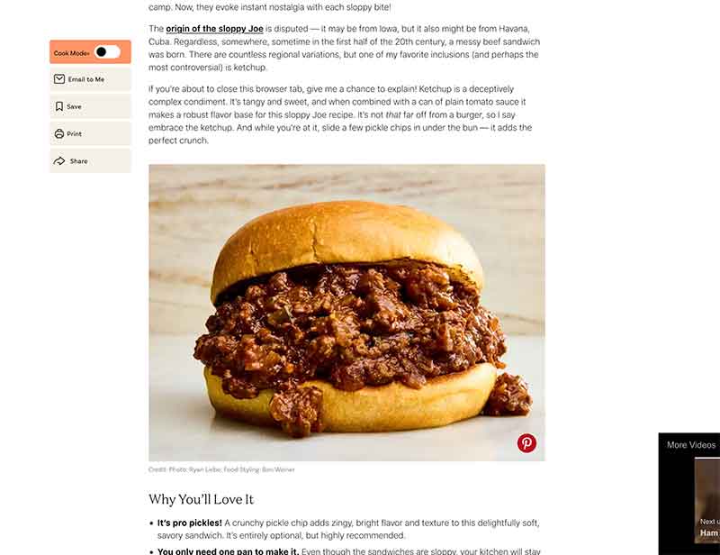 Sloppy Joe recipe Jose Mier Sun Valley, CA