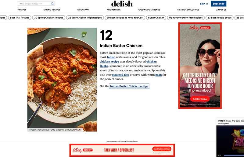 Jose Mier butter chicken screenshot Sun Valley, CA